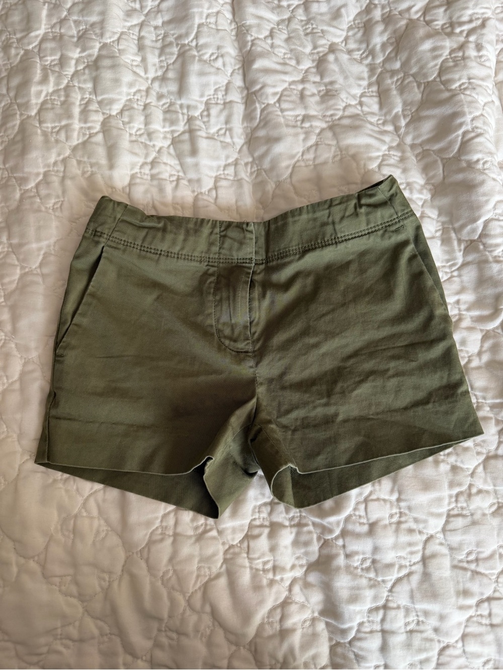 Olive Green Girls Shorts